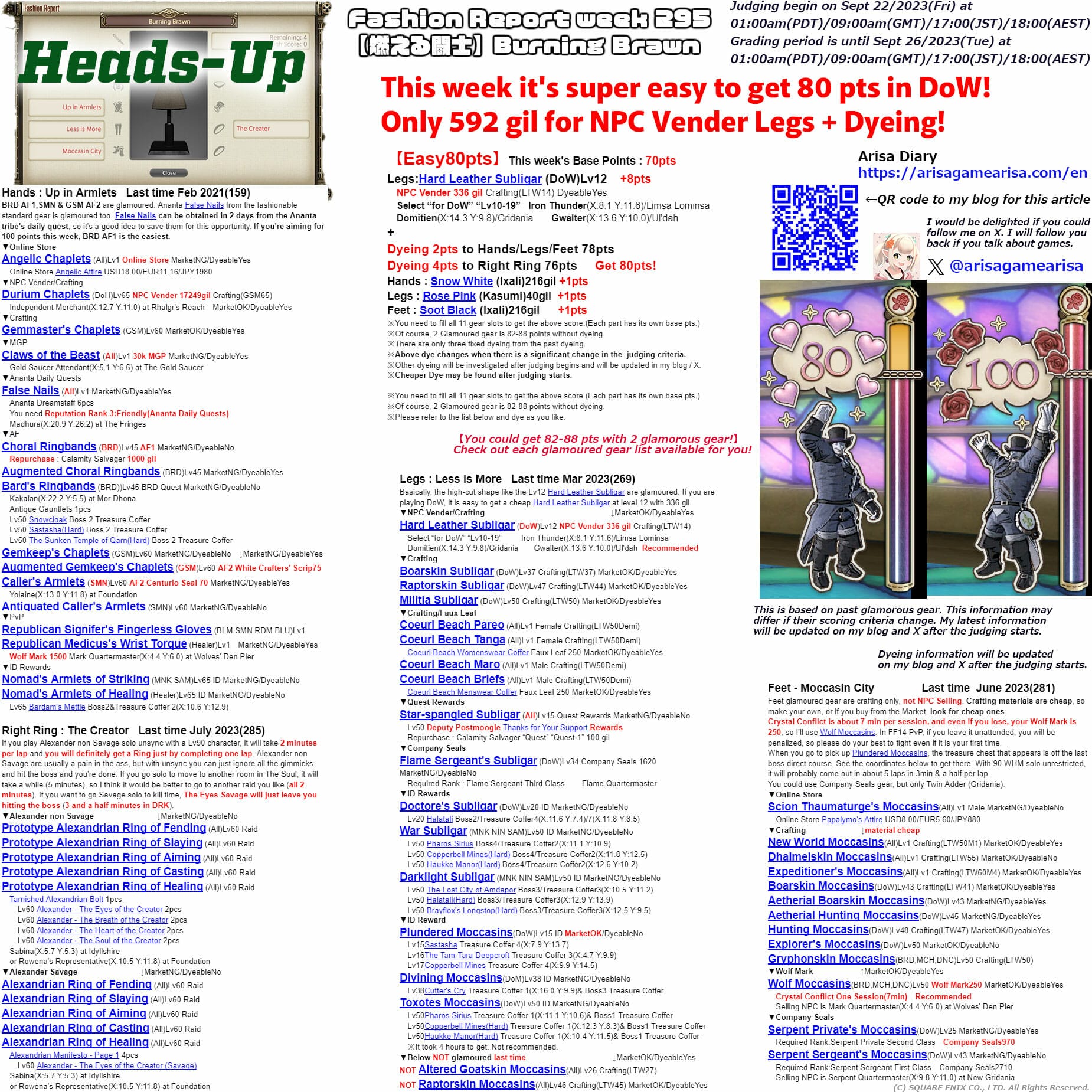 Fashion Report week 295 Heads-Up Guide