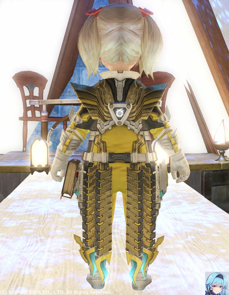 イエロー(カナリーイエロー)メット脱いで後ろからララです