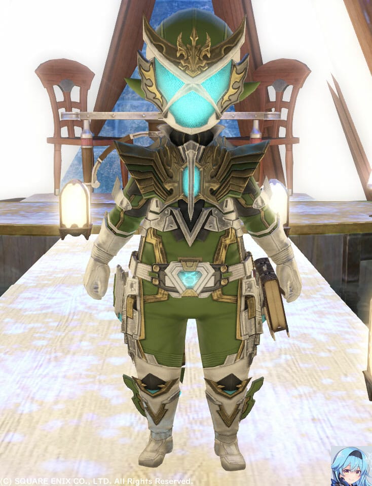 グリーン(サボテンダーグリーン)メットかぶって正面から撮りました