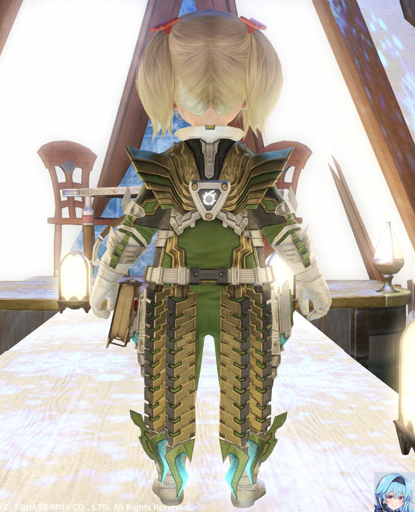 グリーン(サボテンダーグリーン)メット脱いで後ろからララです